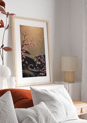 Tranquil Cherry Blossom Art: Serene Japanese Scenery