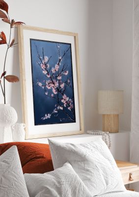 Ethereal Pink Cherry Blossoms in Twilight