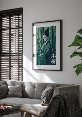 Flat Design Woman with Bamboo Shoots