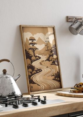 Zen Stone Garden Lithograph