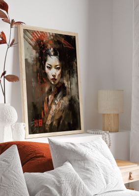 Evocative Geisha Masterful Brushwork