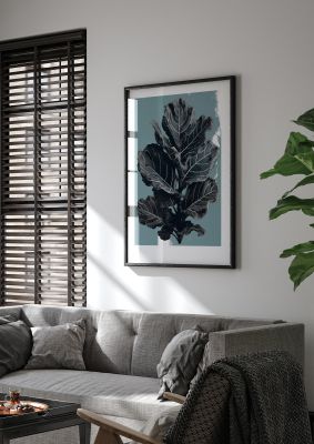 Fiddle Leaf Fig in 2D Risograph