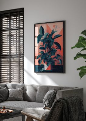 Vibrant Albers-Inspired House Plant