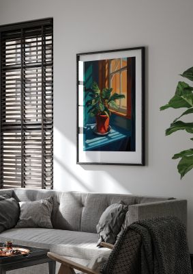 Edward Hopper Style House Plant