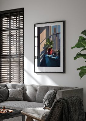 Plant Gazing at City with Bold Dark Shadows