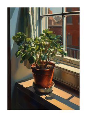 Sun-Kissed Flowering Plant Shadows
