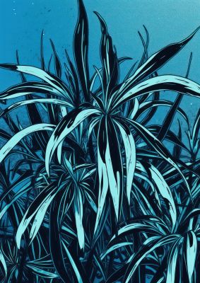 Spider Plant Leaf in Royal Blue