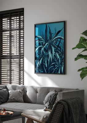 Spider Plant Leaf in Royal Blue