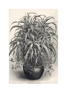 Spider Plant in Bold Monochrome
