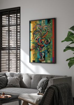 Spider Plant in Pop Art Style