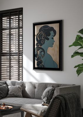 Vintage Ladys Profile in Muted Tones