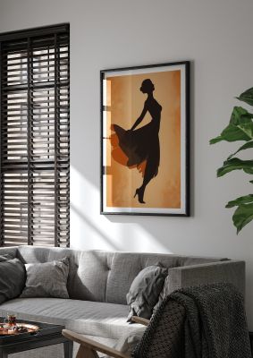 Retro Womans Graceful Dance