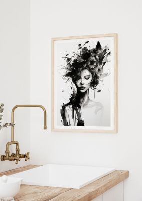 Bold Black Contours of Feminine Allure