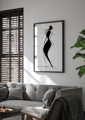 Womans Form in Minimalist Strokes