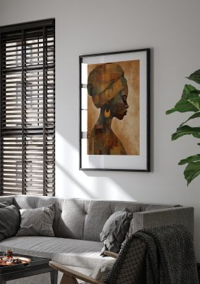Essence of African Woman in Earthy Hues