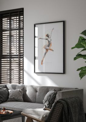 Womans Dance in Minimalist Strokes