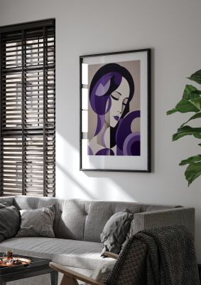 Delicate Female Form in Vivid Violet