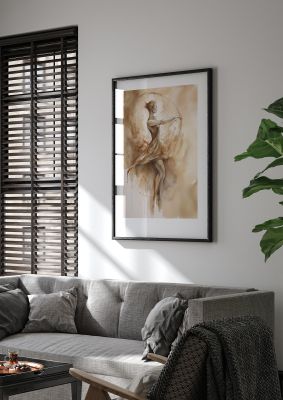 Ballet Dancers Elegance in Rustic Hues