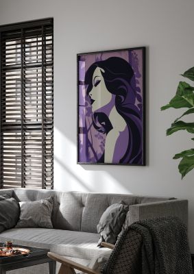 Black Silhouettes on Soothing Lilac