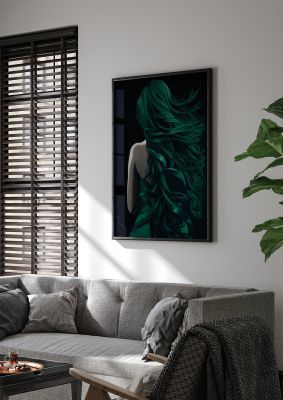 Woman Sculpted in Emerald Green