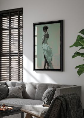 Shadows Dance on Serene Mint Green