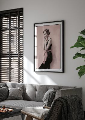Dusty Pink Canvas with Bold Black Woman