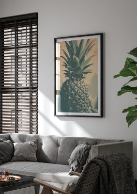 Pineapple Risograph with Woodblock Patterns