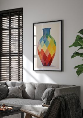 Colorful Vase with Striking Shapes