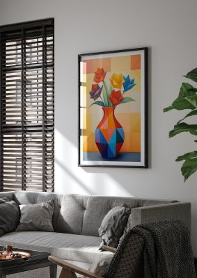 Bold Vase with Striking Flower Shapes