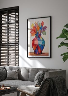 Vase with Different Shaped Flowers