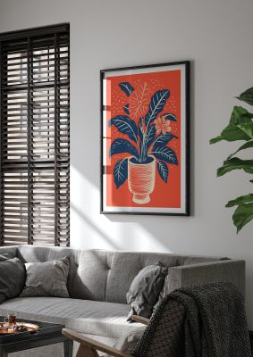 Vase with Rich Hues and Vibrant Blooms