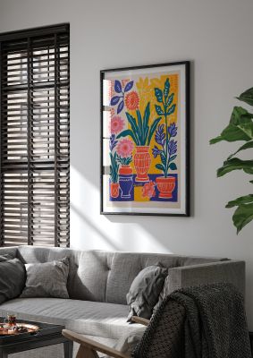 35 Flowers in Colorful Bold Vase