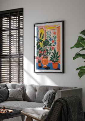 Vibrant Vase with Bold Coloured Flowers