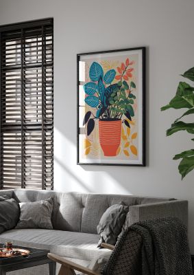 Vivid Vase with Vibrant Colors and Flowers