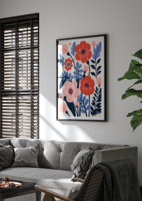 Charming Bold Floral Arrangement Vase