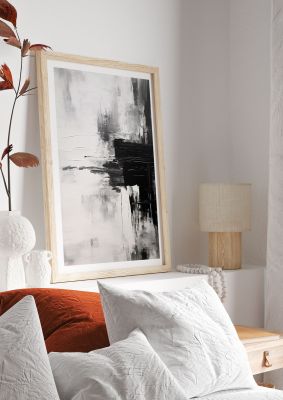 Rhythmic Abstraction in Black and White Print