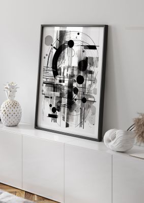 Impressionistic Black and White Roses