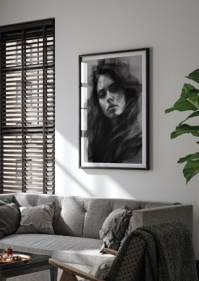 Monet-Inspired Black and White Daisy Duality