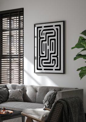 Geometric Illusion in Bold Monochrome Print