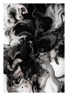 Monochrome Fluid Art with Alcohol Ink