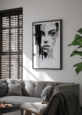 Minimalist Black and White Portrait