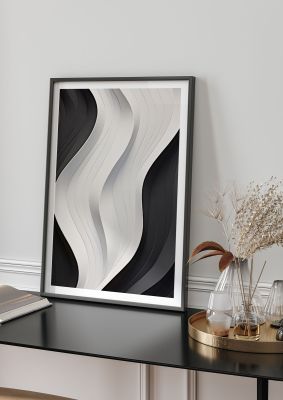 Bold Geometric Pattern in Black and White