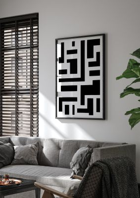 Mesmerizing Geometric Pattern in Black and White