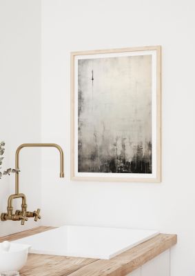 Encaustic Depth in Black and White Layers