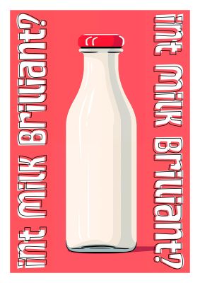 Everyday Milk Bottle in Minimalist Style
