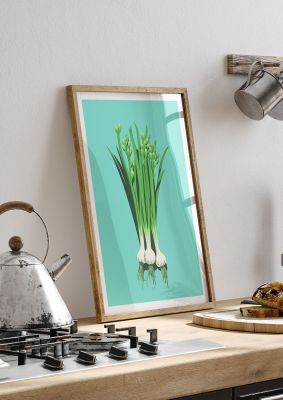 Spring Onions in Minimalist Art