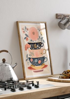 Elegance in Three Stacked Teacups