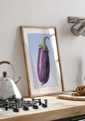 Vivid Eggplant Risograph Artwork