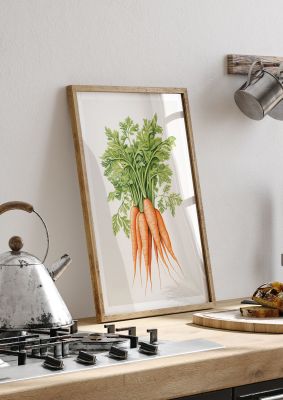 Vibrant Orange Carrots Minimalist Graphic