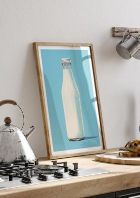 Stylized Milk Bottle British Dairy Art